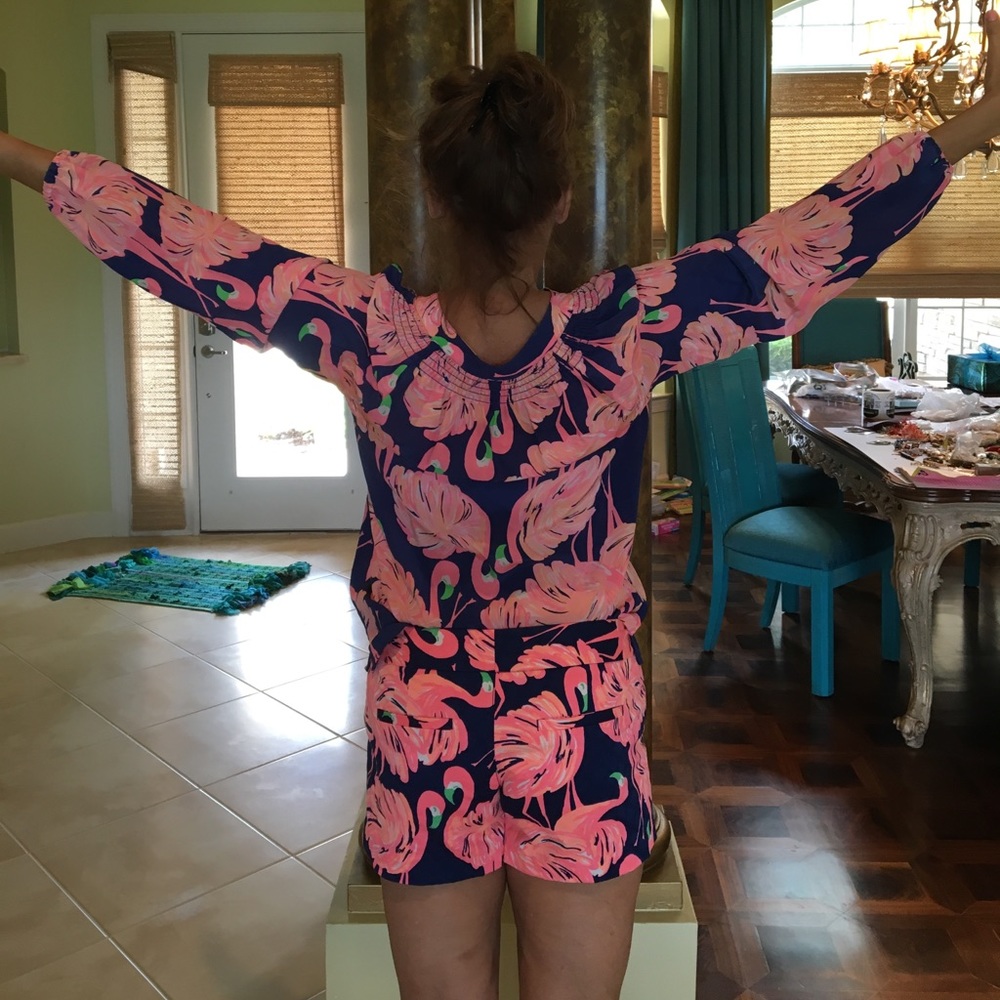 Lilly Pulitzer matching top and shorts