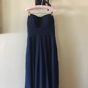 Navy chiffon Formal dress