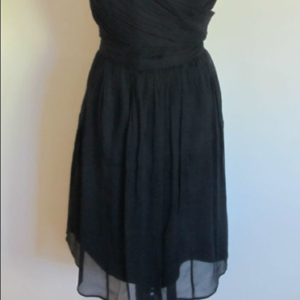 J crew black taffeta dress