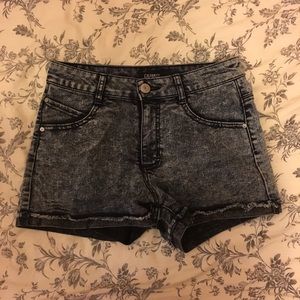 gray acid wash shorts