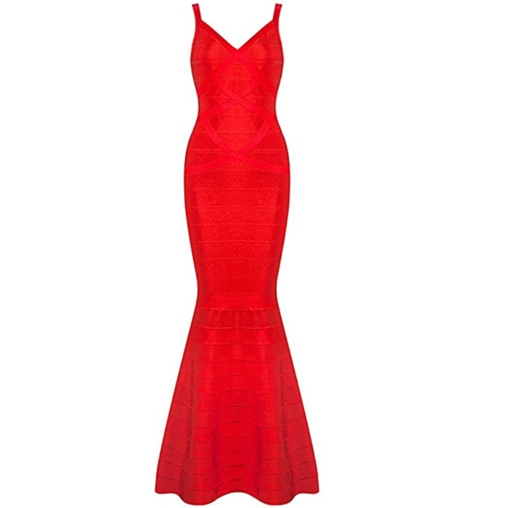 Red mermaid dress