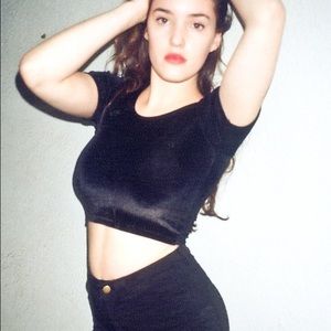 American Apparel Velvet Crop Tee