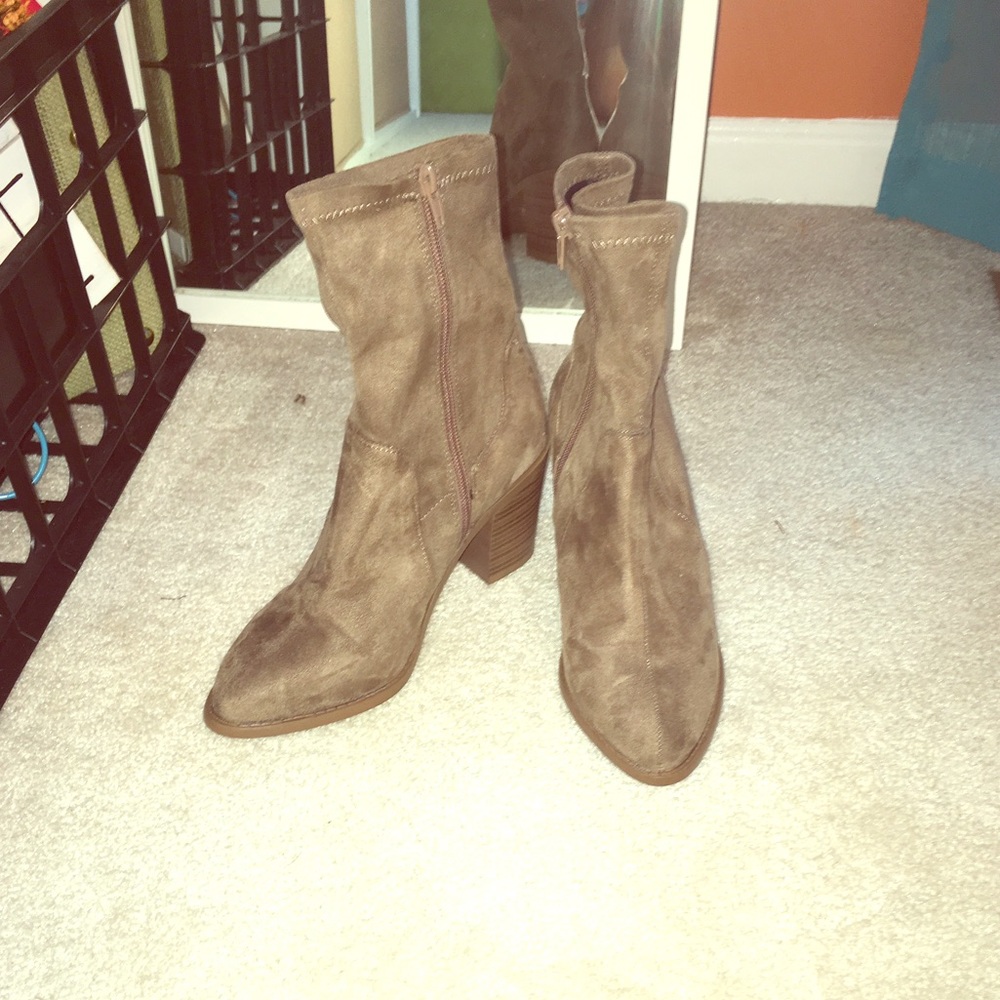 Wild Diva suede booties