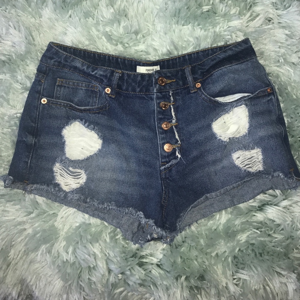 Distressed Jean Shorts