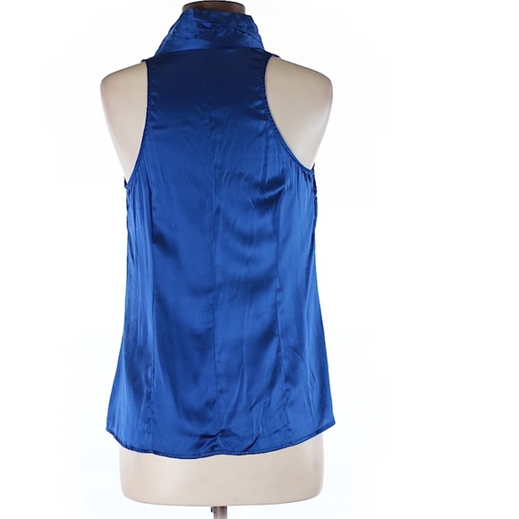 Express Royal Blue Silk Top - Picture 2 of 2