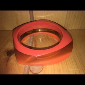 Lucite orange and amber bracelet