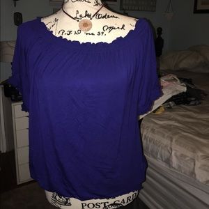Royal blue off the shoulder or on top