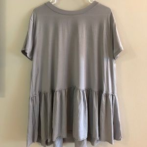 Light Gray Peplum Tee