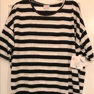 Lularoe Irma- BNWT b&w striped medium