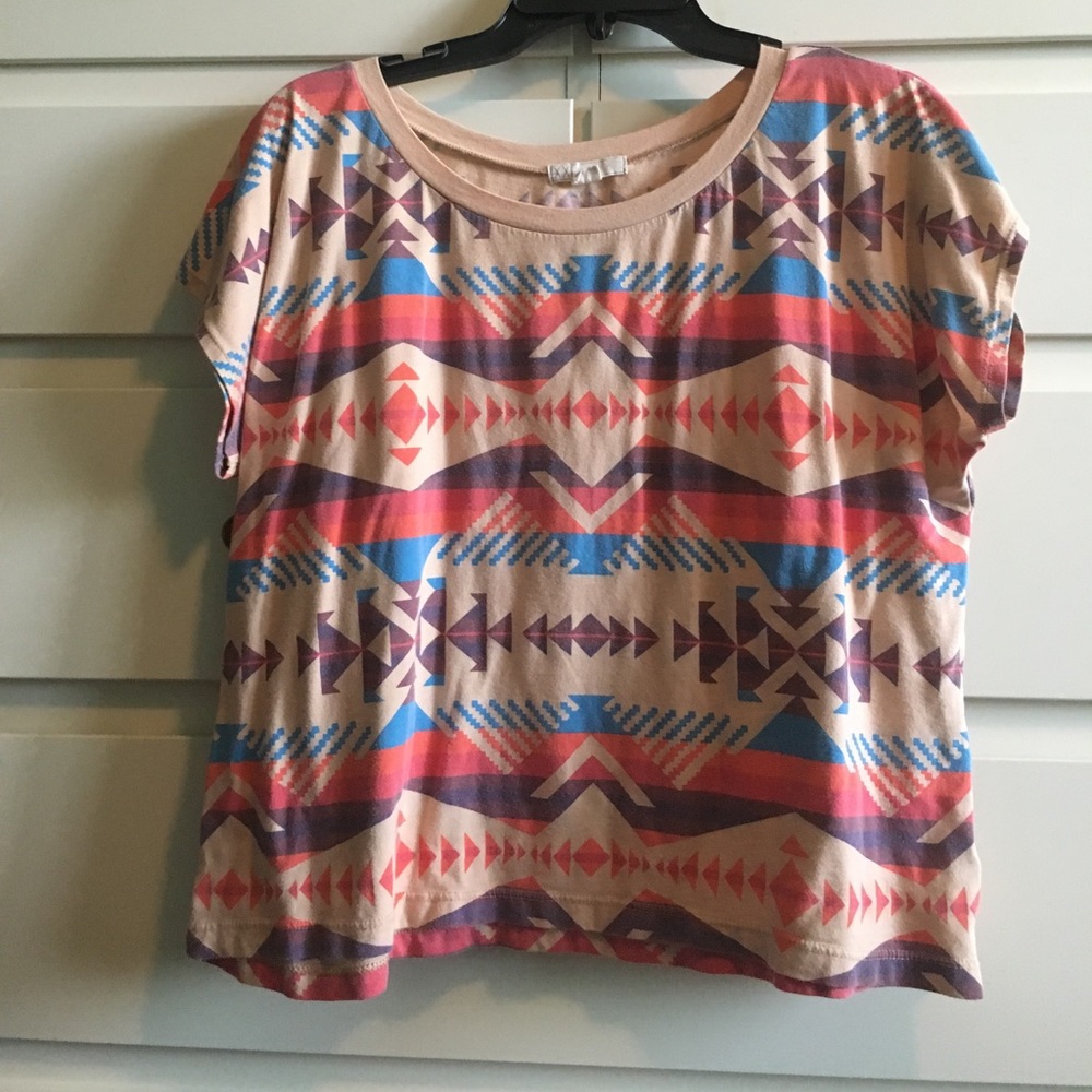 Aztec print short sleeve