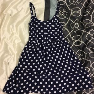 Fun, Blue and White, Polka Dot Dress