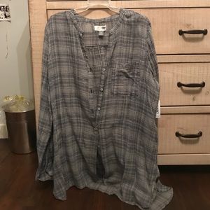 Navy and white tunic