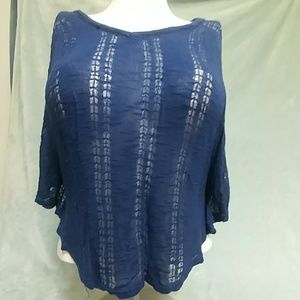 Bat wing lace top