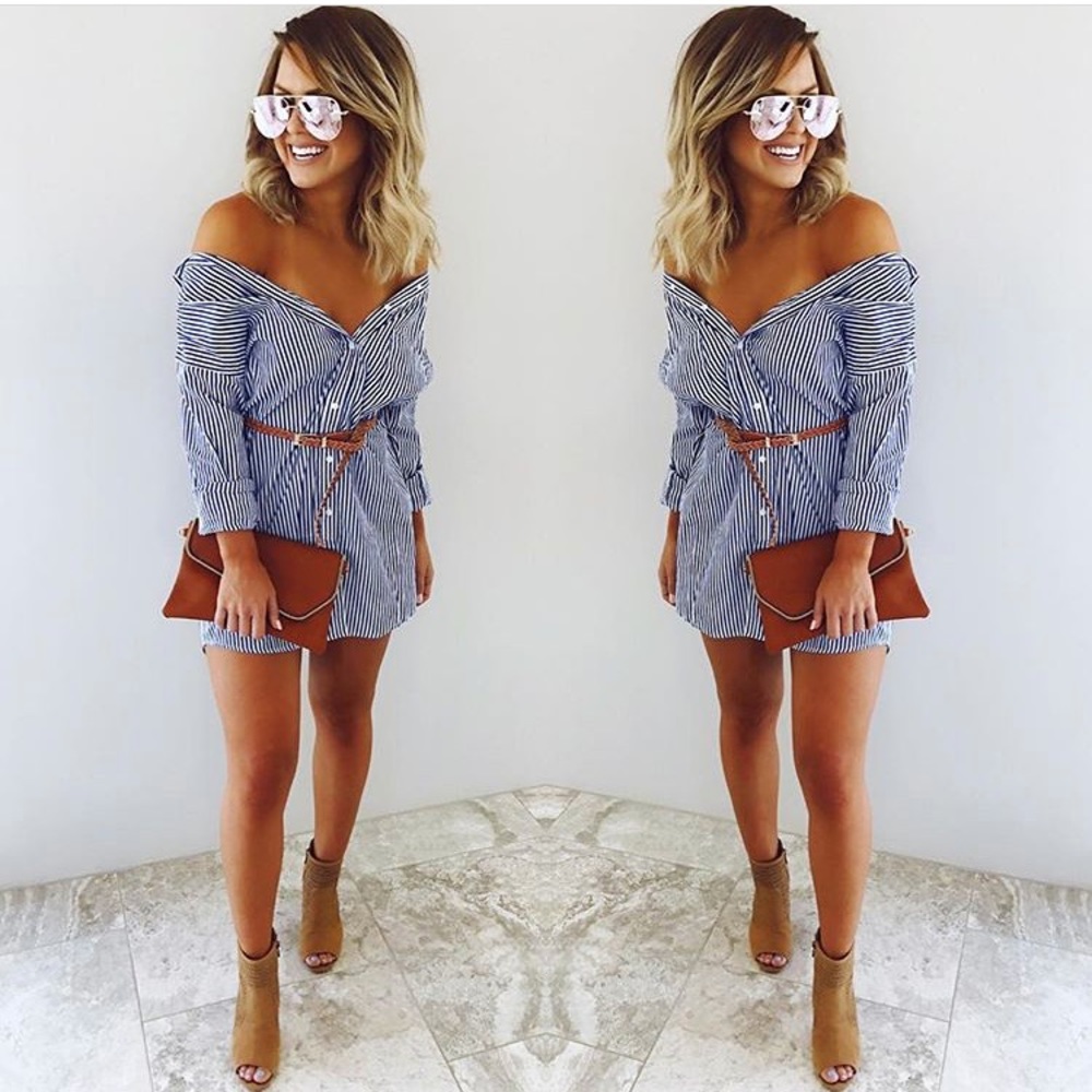 SHOPHOPES boyfriend tunic dress