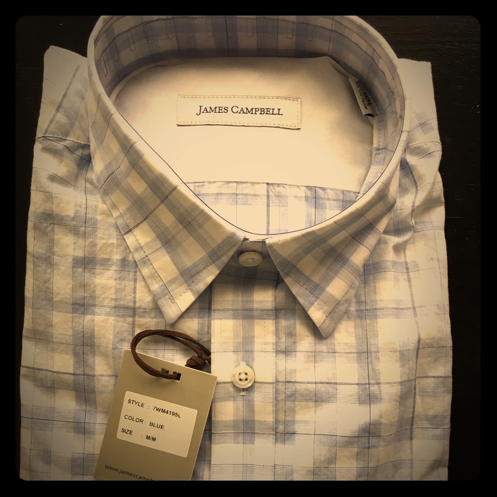 James Campbell light weight cotton l/s shirt