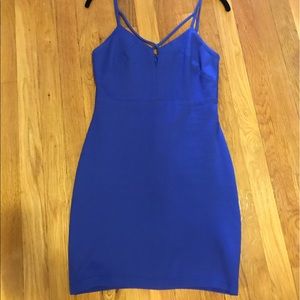 Guess cross front Blue dress.