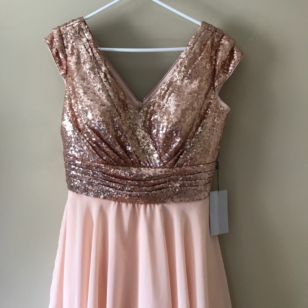 Size 10 rose gold cocktail/bridesmaid dress