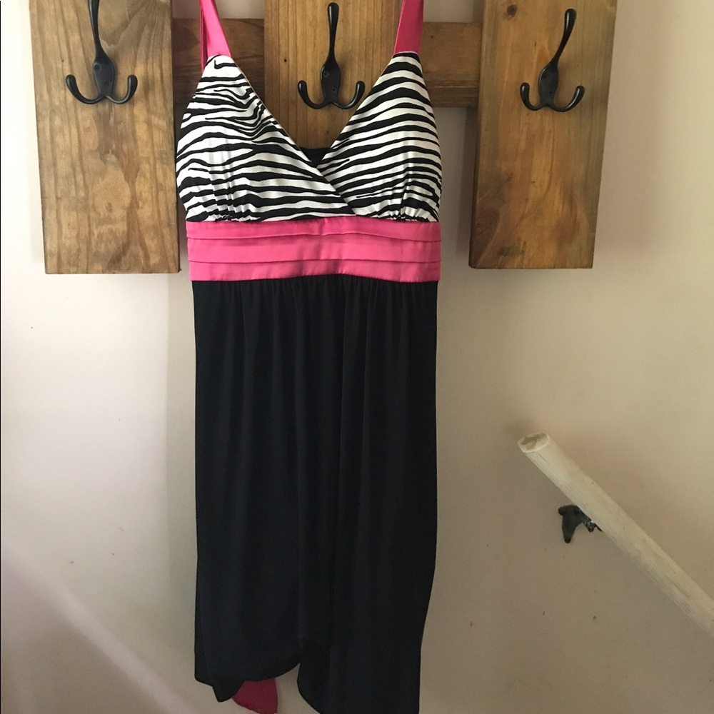 Never worn zebra and pink dress!