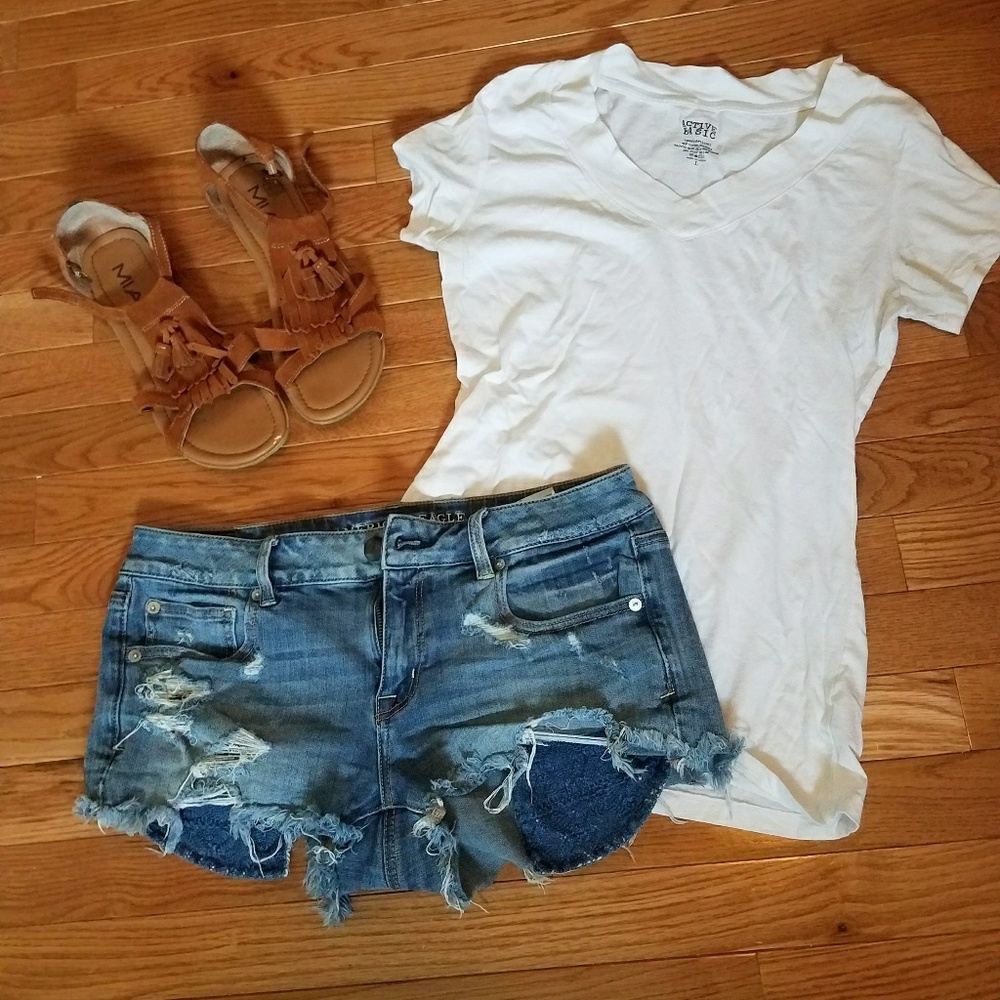 Aeo jean shorts