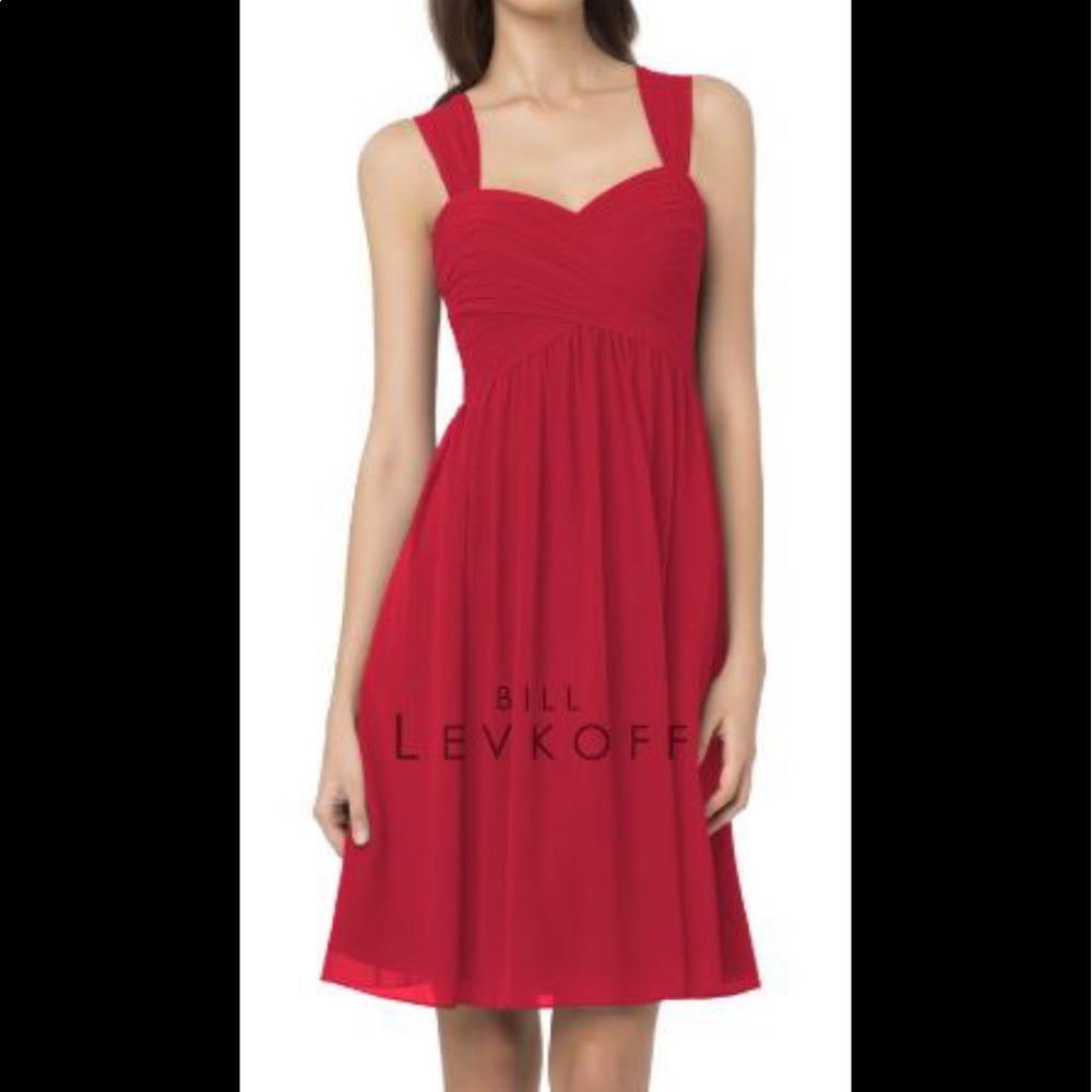 Bill Levkoff Style #761 Dress in Cherry Red