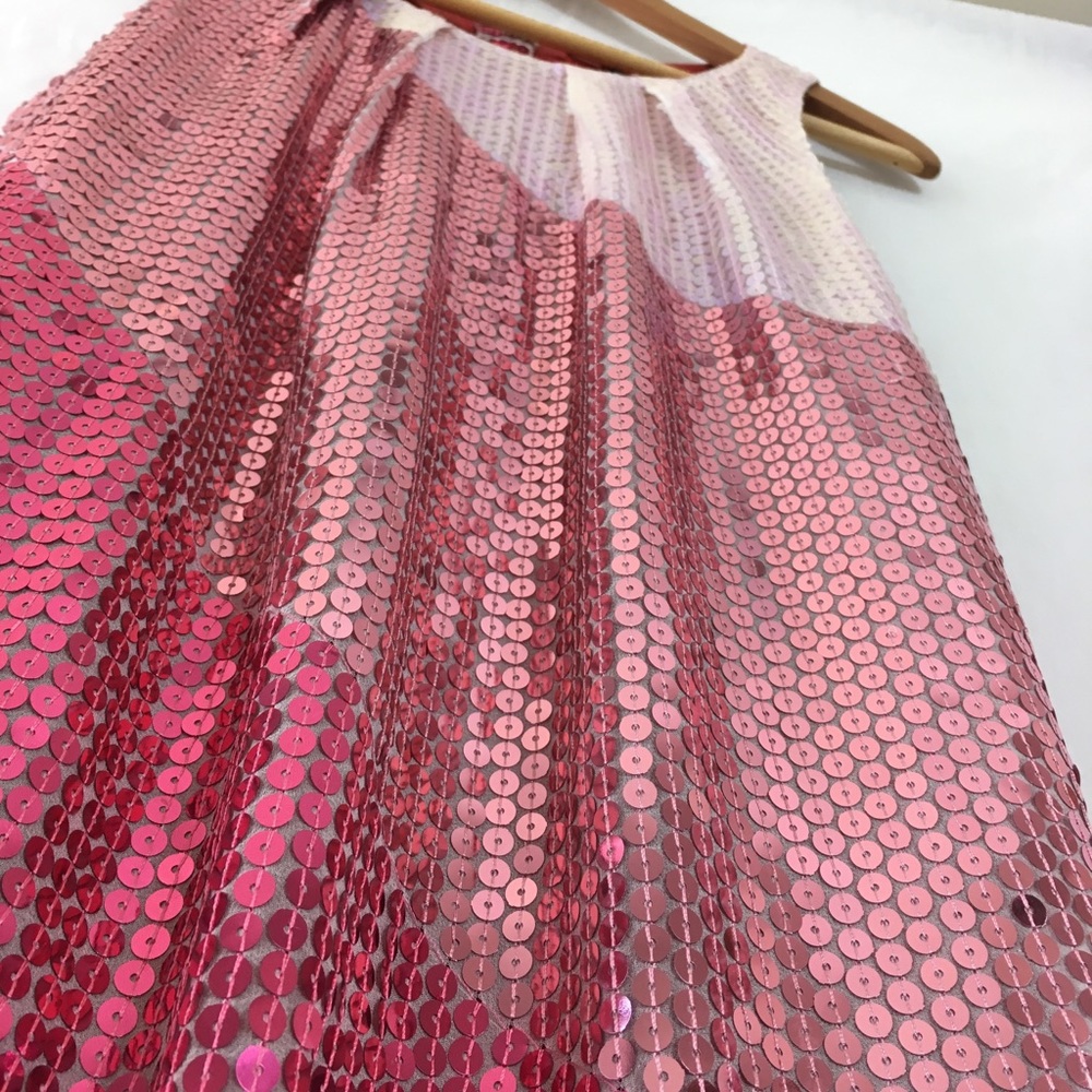 Bebe sequined pink ombré cocktail dress