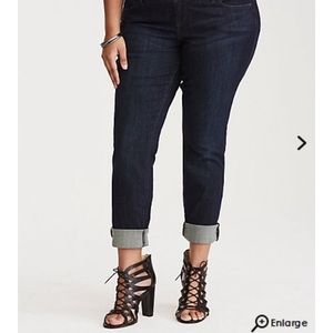 Torrid boyfriend style dark wash jeans