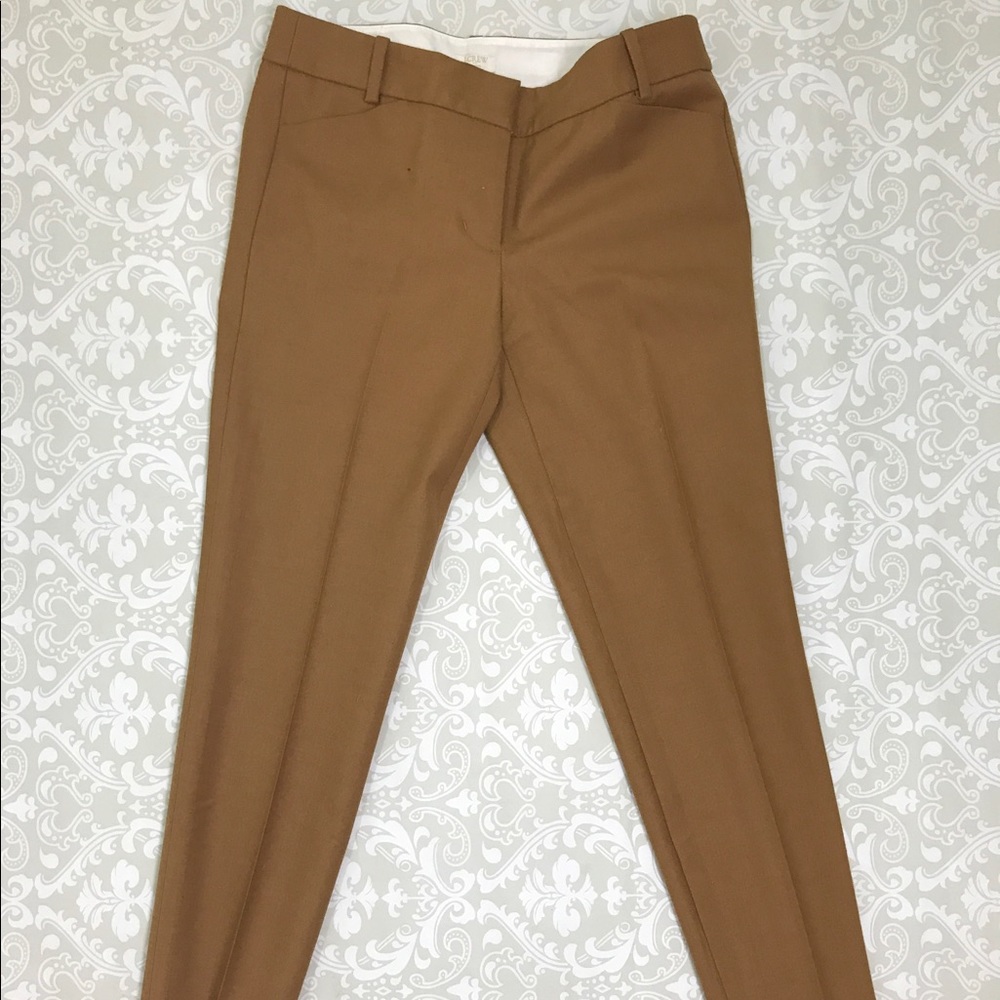 Light brown slacks.