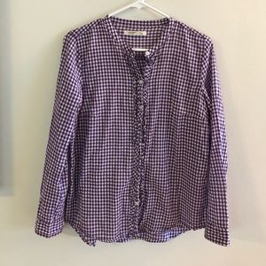 Purple Gingham Button Down