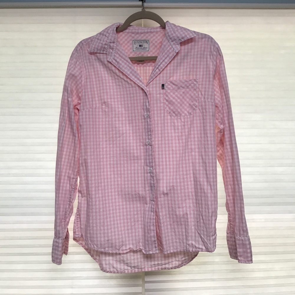 Lexington pink gingham button down