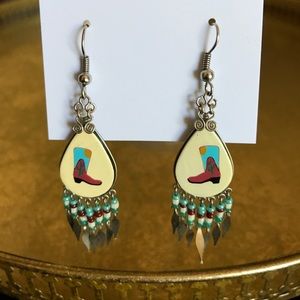 Cowboy Boots Dangle Earrings