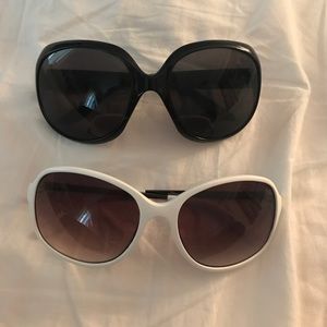 Bundle! Black and white bug eye sunglasses 😎