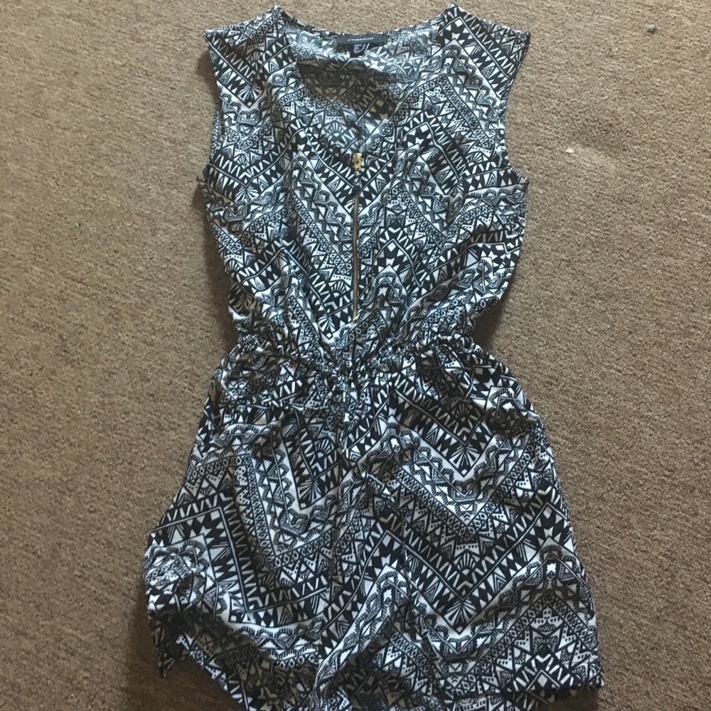 Black and white romper