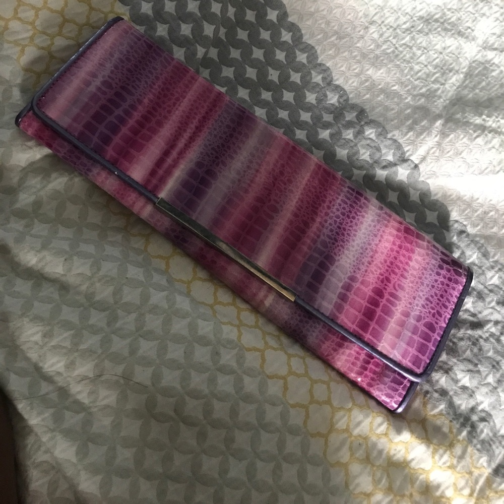 Pink and purple clutch