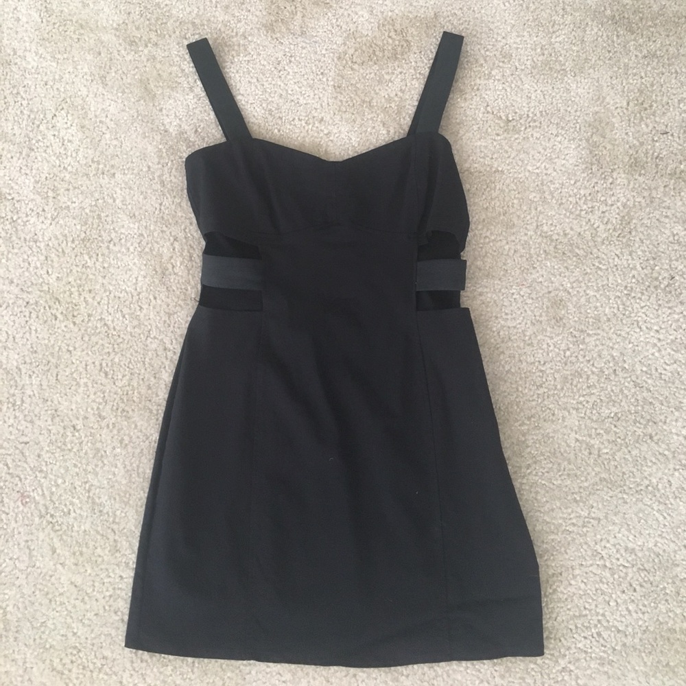 Cut-Out Mini Black Dress