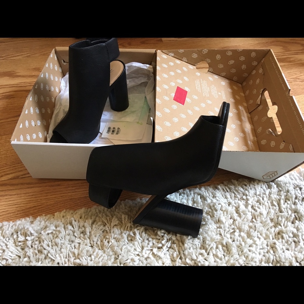 Totally new sexy rock peep toe ankle boots