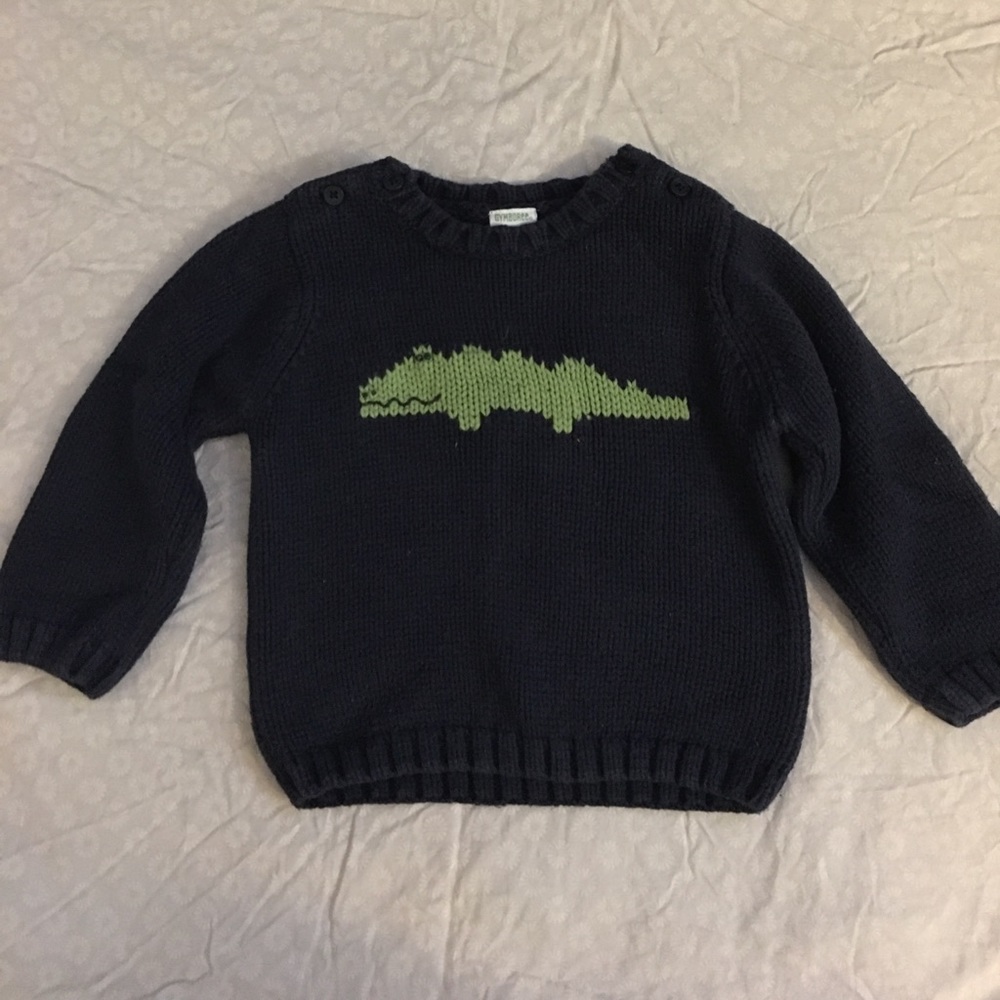 Navy alligator sweater