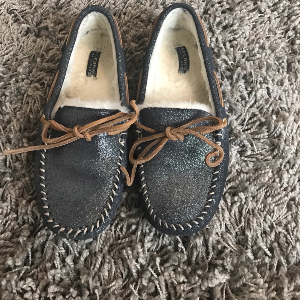 Sperry furry moccasins