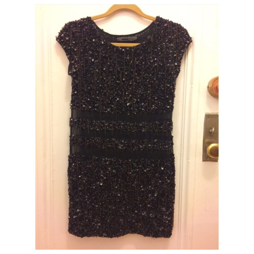 ALL SAINTS Beaded Sequin Stud Sleeveless Dress
