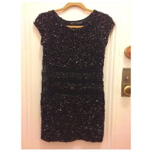 ALL SAINTS Beaded Sequin Stud Sleeveless Dress