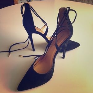 Black Shoe Republic Lace up heels