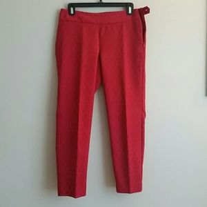 Red patterned ankle pants - Talbots