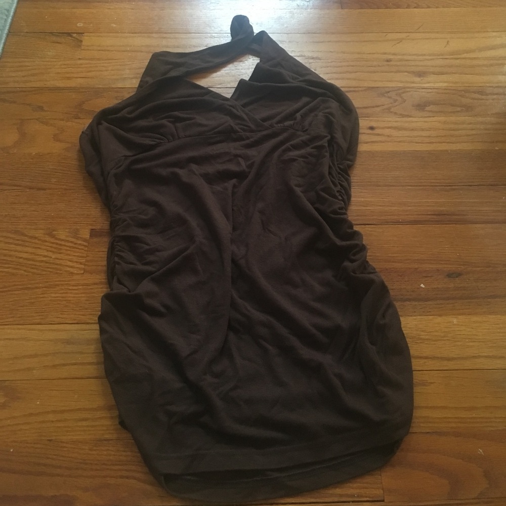 Brown halter top