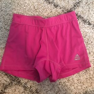 Adidas pink spandex shorts