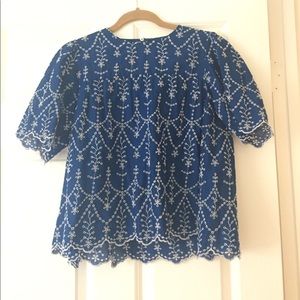 Zara eyelit top