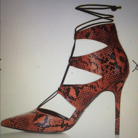 Topshop snake skin print high heel shoes - Picture 1 of 4