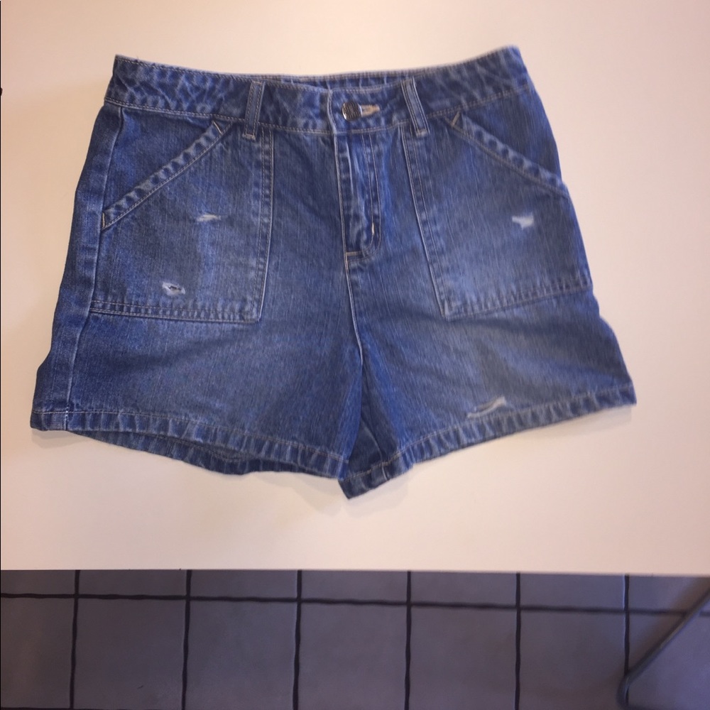 Distressed Denim shorts