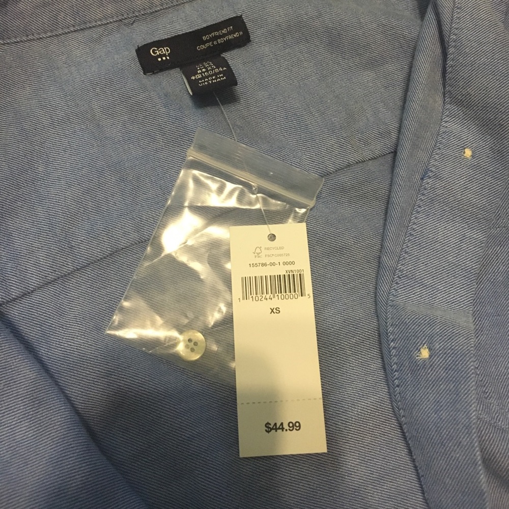 Blue button up - Picture 2 of 2