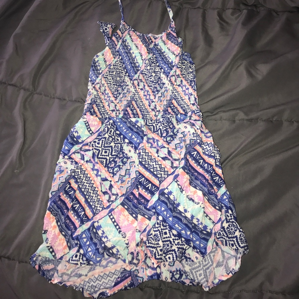 Multicolor romper, open back