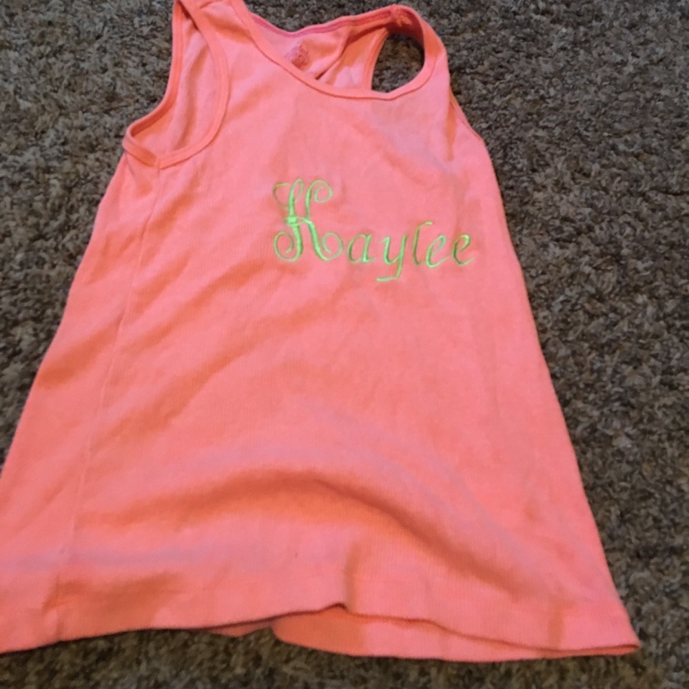 Customized tank top with the name Kaylee
