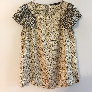 Zara flutter sleeve top